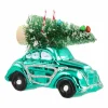 Kersthanger Kever Met Kerstboom | Tealblauw | 10 Cm