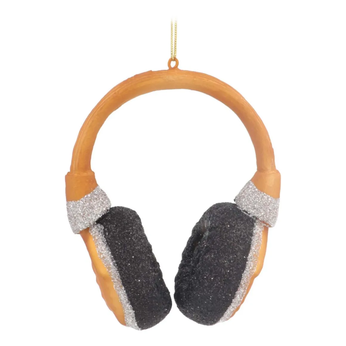 Kersthanger Koptelefoon | Glas | Goud | 10cm
