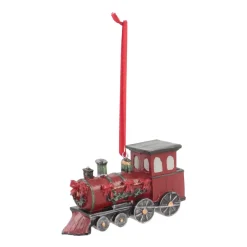 Kersthanger Locomotief | Polyresin | Rood | 11cm