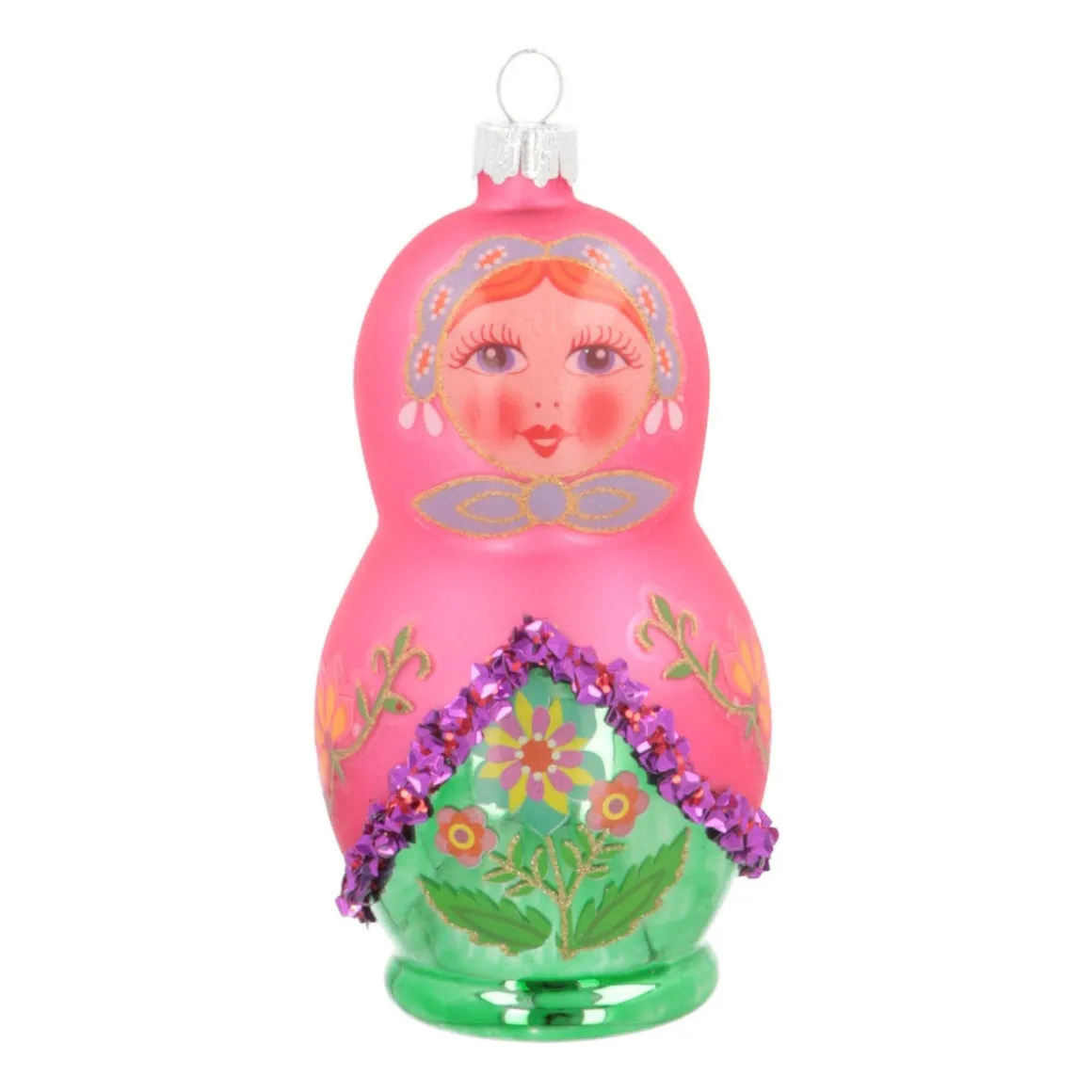 Kersthanger Matroesjka | Glas | Multi | 13cm