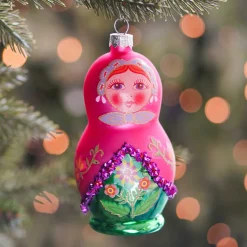 Kersthanger Matroesjka | Glas | Multi | 13cm