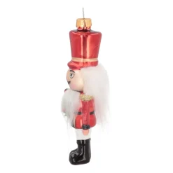 Kersthanger Notenkraker | Glas | Rood | 13cm