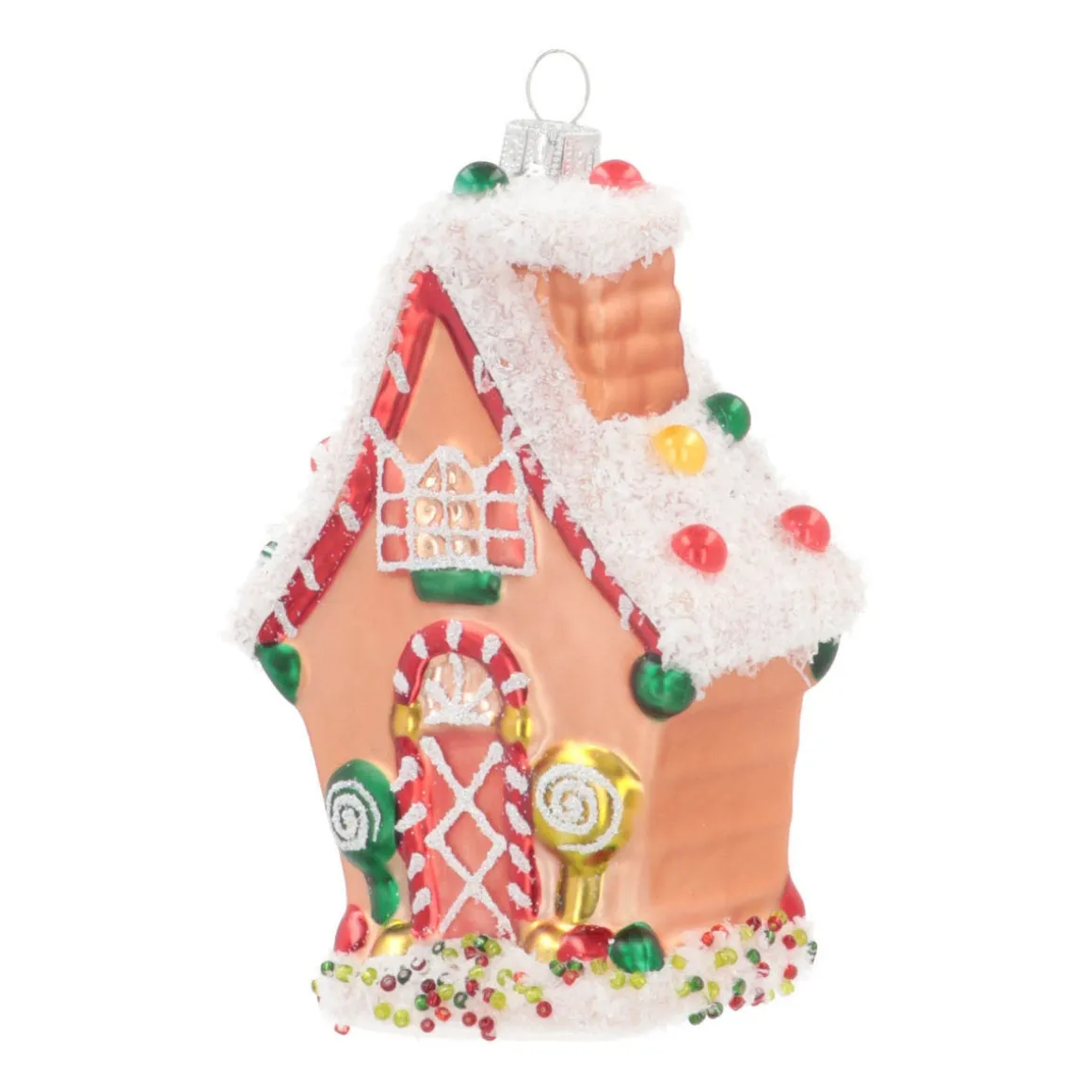 Kersthanger Peperkoekhuisje | Glas | Multi | 12cm