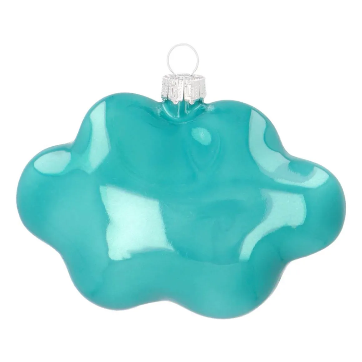 Kersthanger Pop-art Wolk Met Text Cool! | Glas | Blauw-roze | 11cm