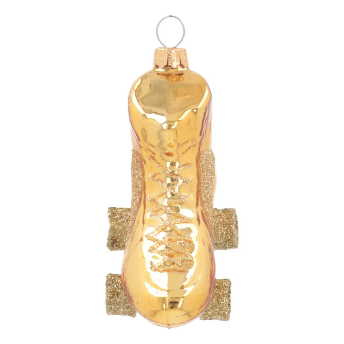 Kersthanger Rolschaats | Glas | Goud | 8cm