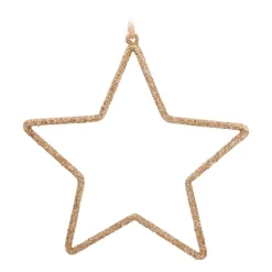 Kersthanger Ster Met Glitters | 14 Cm | Goud