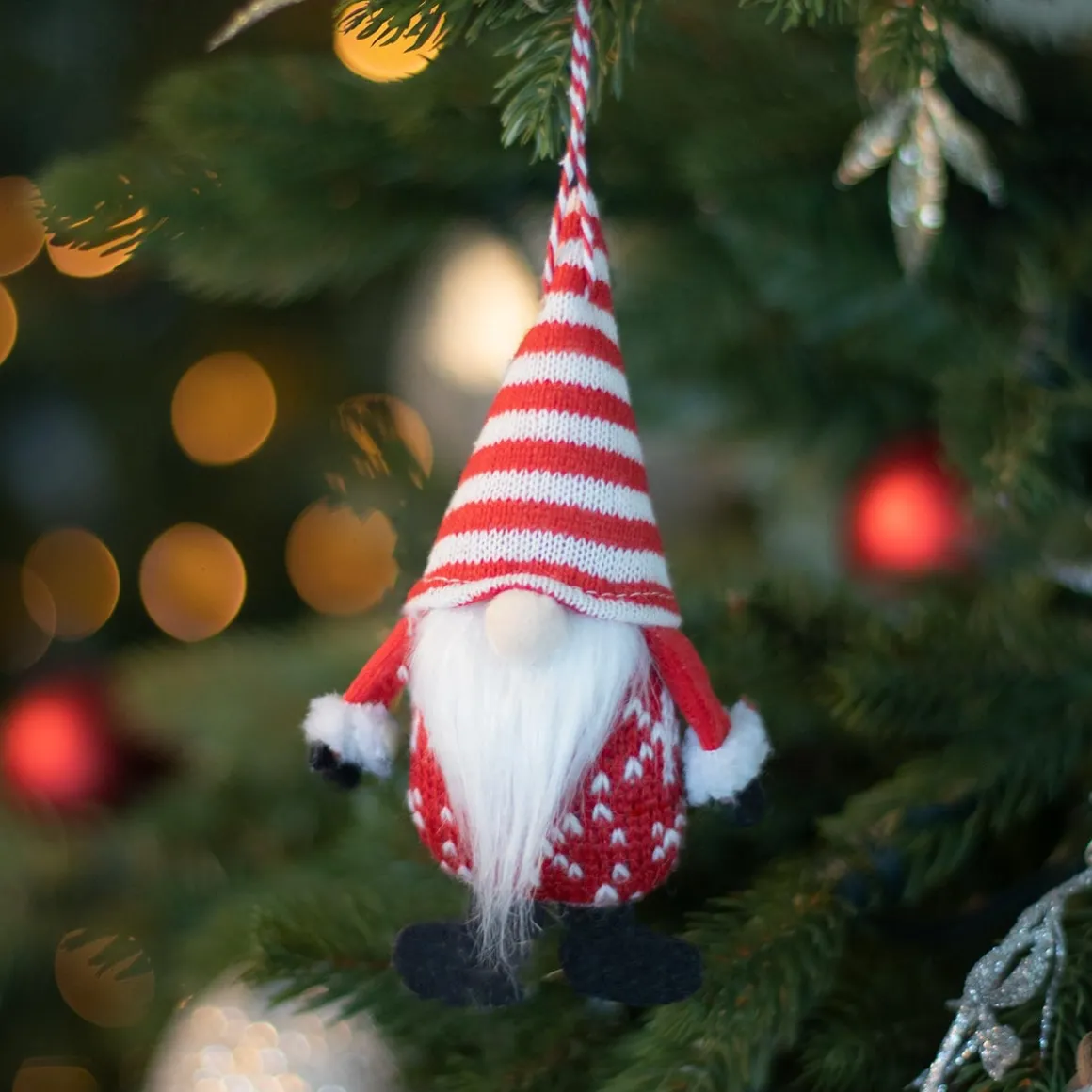 Kersthanger Stoffen Gnoom | 12 Cm