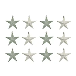 Kersthangers Sterren 12 St | Cottage Green | 10 Cm