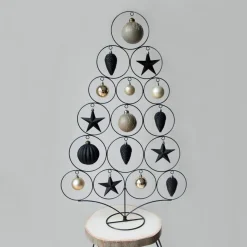 Kersthangers Sterren 12 St | Zwart | 10 Cm