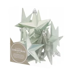 Kersthangers Sterren 12 St | Eucalyptus | 10 Cm