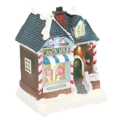 Kersthuisje Candy Shop 13,5 Cm LED