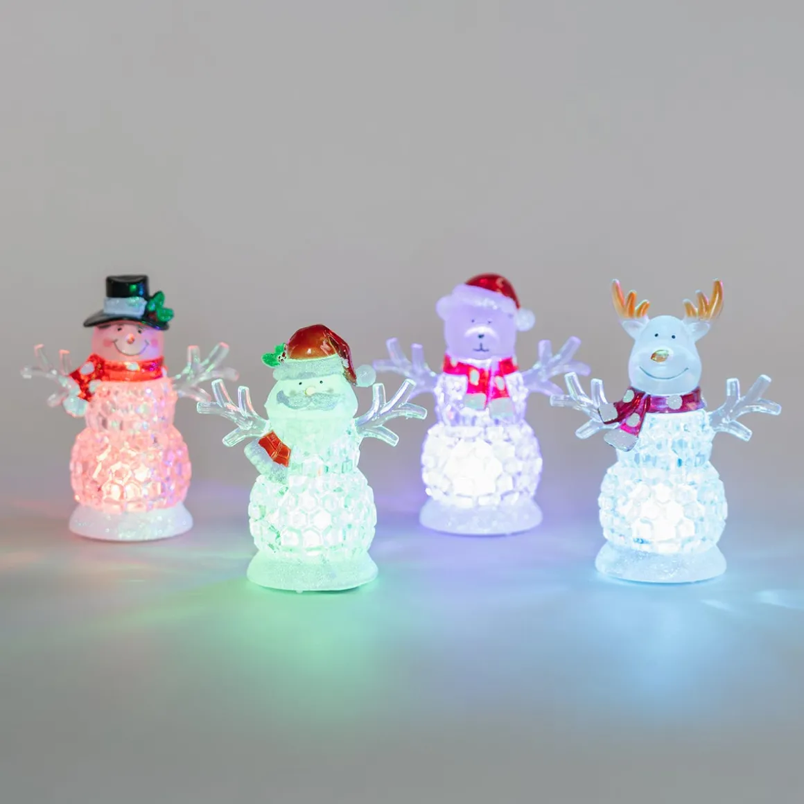 Kerstman Met Gekleurde LED-verlichting