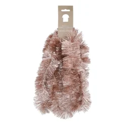 Kerstslinger Zachtroze 270x7,5cm Glanzend