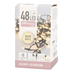 Kerstverlichting | 48 LED | 3,5 M | Warm Wit | Met Timer | Op Batterij | Binnen En Buiten