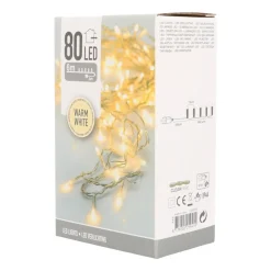 Kerstverlichting | 80 LED | Warm Wit | 6 M | IP44 | Binnen & Buiten