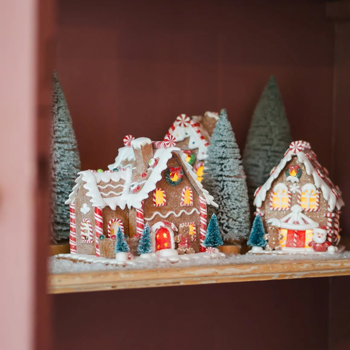 Kleien Peperkoekhuisje Met LED | Handgemaakt | Incl Batterijen | 17 Cm