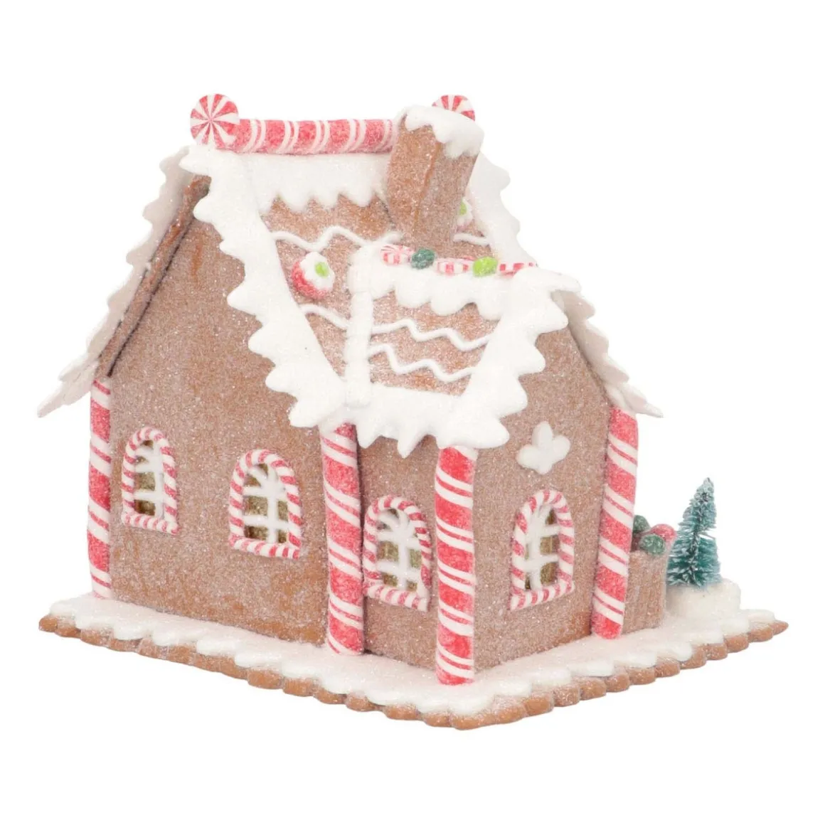 Kleien Peperkoekhuisje Met LED | Handgemaakt | Incl Batterijen | 17 Cm