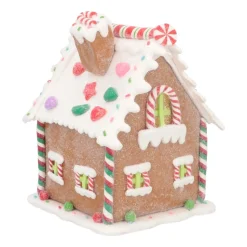 Kleien Peperkoekhuisje Met LED | Handgemaakt | Incl Batterijen | 15 Cm