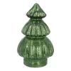 Kleine Bolle Groene Led-kerstboom Van Craquelé Glas