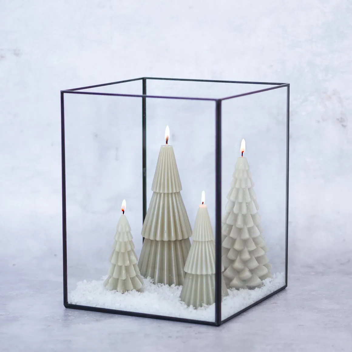 Kleine Kerstboomkaars Met Laagjes Groen