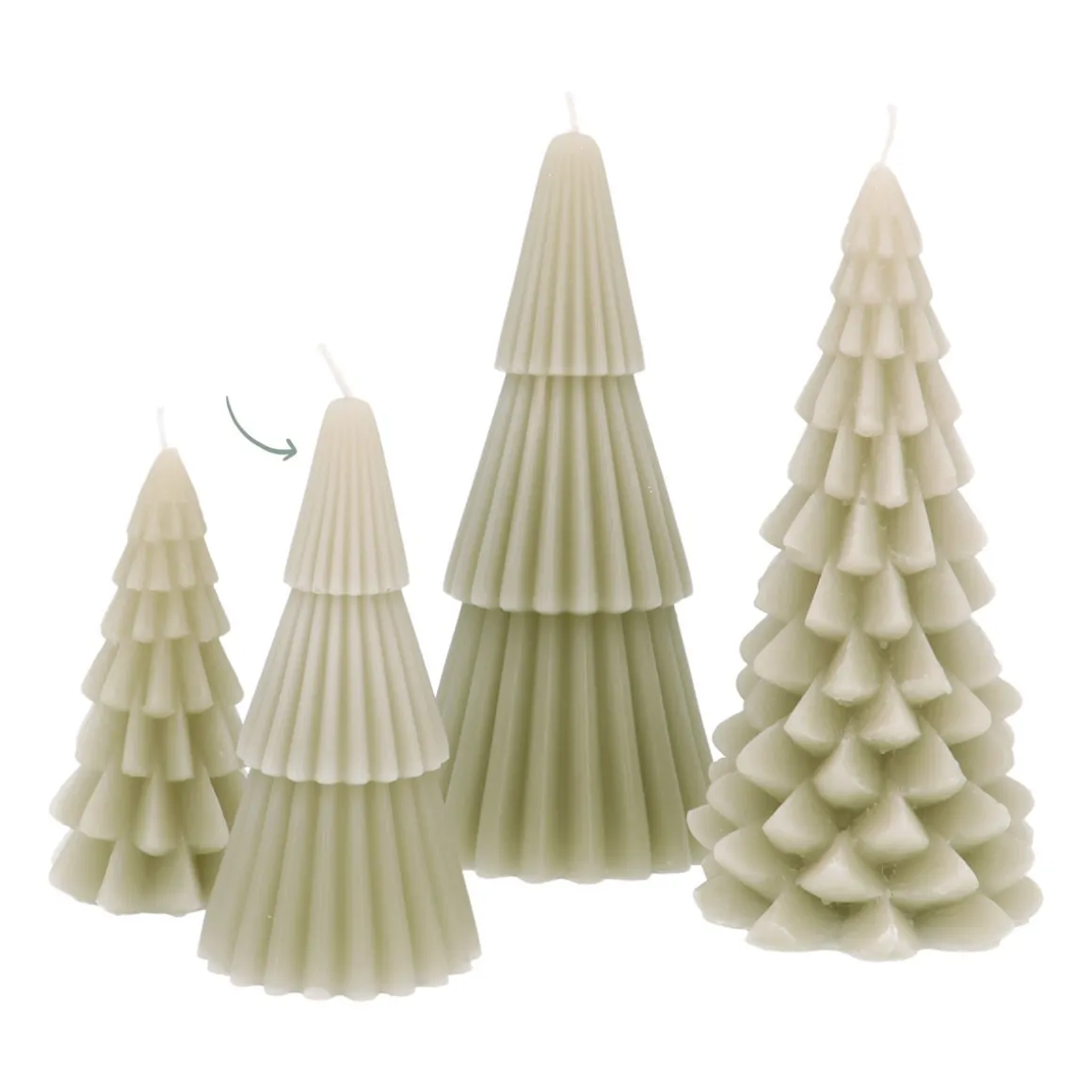 Kleine Kerstboomkaars Met Laagjes Groen