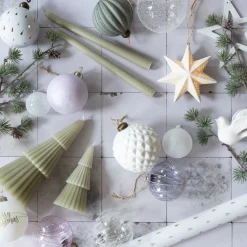 Kleine Kerstboomkaars Met Laagjes Groen