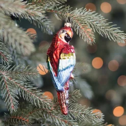 Kleurrijke Papegaai Kersthanger Voor Een Speelse Boom