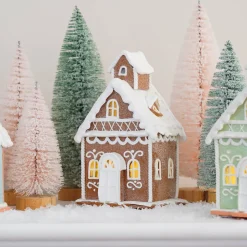 Koekhuisje Van Klei | Lichtbruin | Led | Handgemaakt | 19cm Hoog