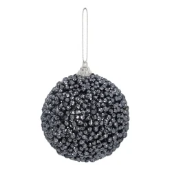 Kunststof Kerstbal 8 Cm Nachtblauw