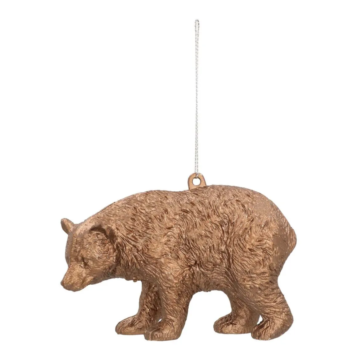 Kunststof Kersthanger Beer | Brons | 12 Cm