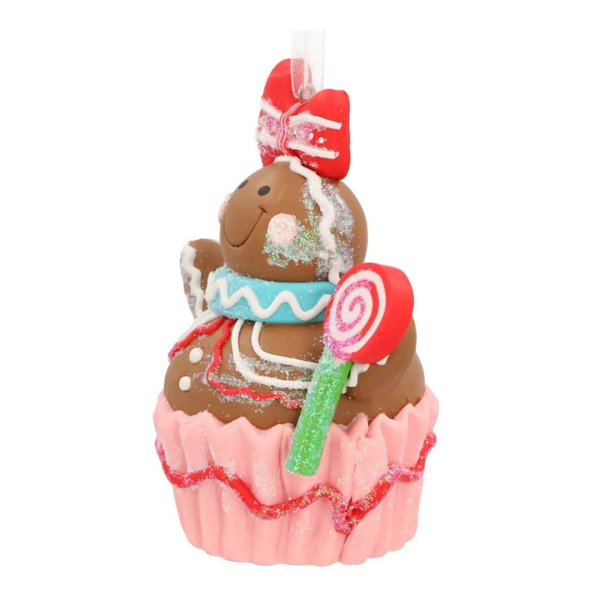 Kunststof Kersthanger Cupcake Peperkoekvrouwtje | 9 Cm