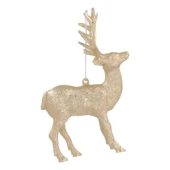 Kunststof Kersthanger Rendier | Champagne | 15 Cm