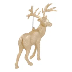Kunststof Kersthanger Rendier | Champagne | 13 Cm