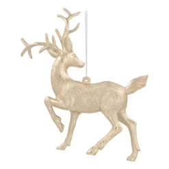 Kunststof Kersthanger Rendier | Champagne | 14 Cm