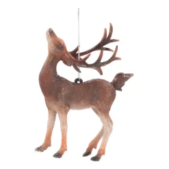 Kunststof Kersthanger Rendier | Bruin | 14 Cm