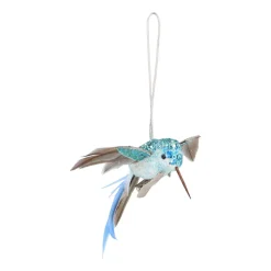 Lichtblauwe Vliegende Kolibrie Voor In De Kerstboom