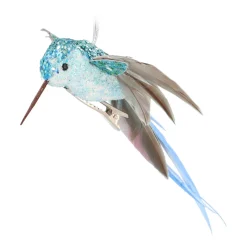 Lichtblauwe Vliegende Kolibrie Voor In De Kerstboom