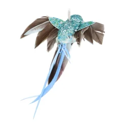 Lichtblauwe Vliegende Kolibrie Voor In De Kerstboom