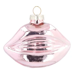 Lichtroze Mond Kersthanger Van Glas