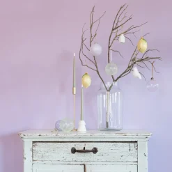 Lila Kerstbal Met 'frozen' Coating