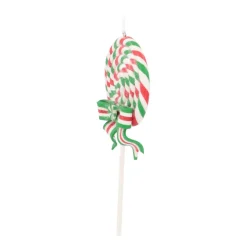 Lolly Kersthanger Klei | Rood-wit-groen | Handgemaakt | 16 Cm