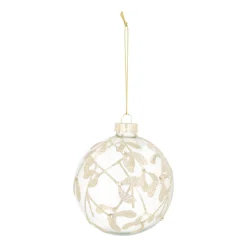 Luchtige Transparante Kerstbal Met Handgeschilderd Motief