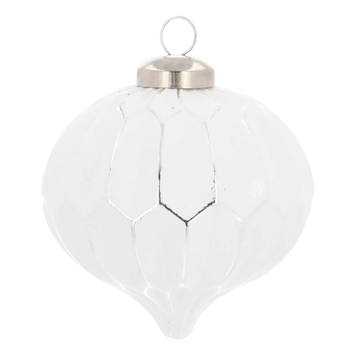 Luxe Glazen Ui Geometrisch 8 Cm Wit