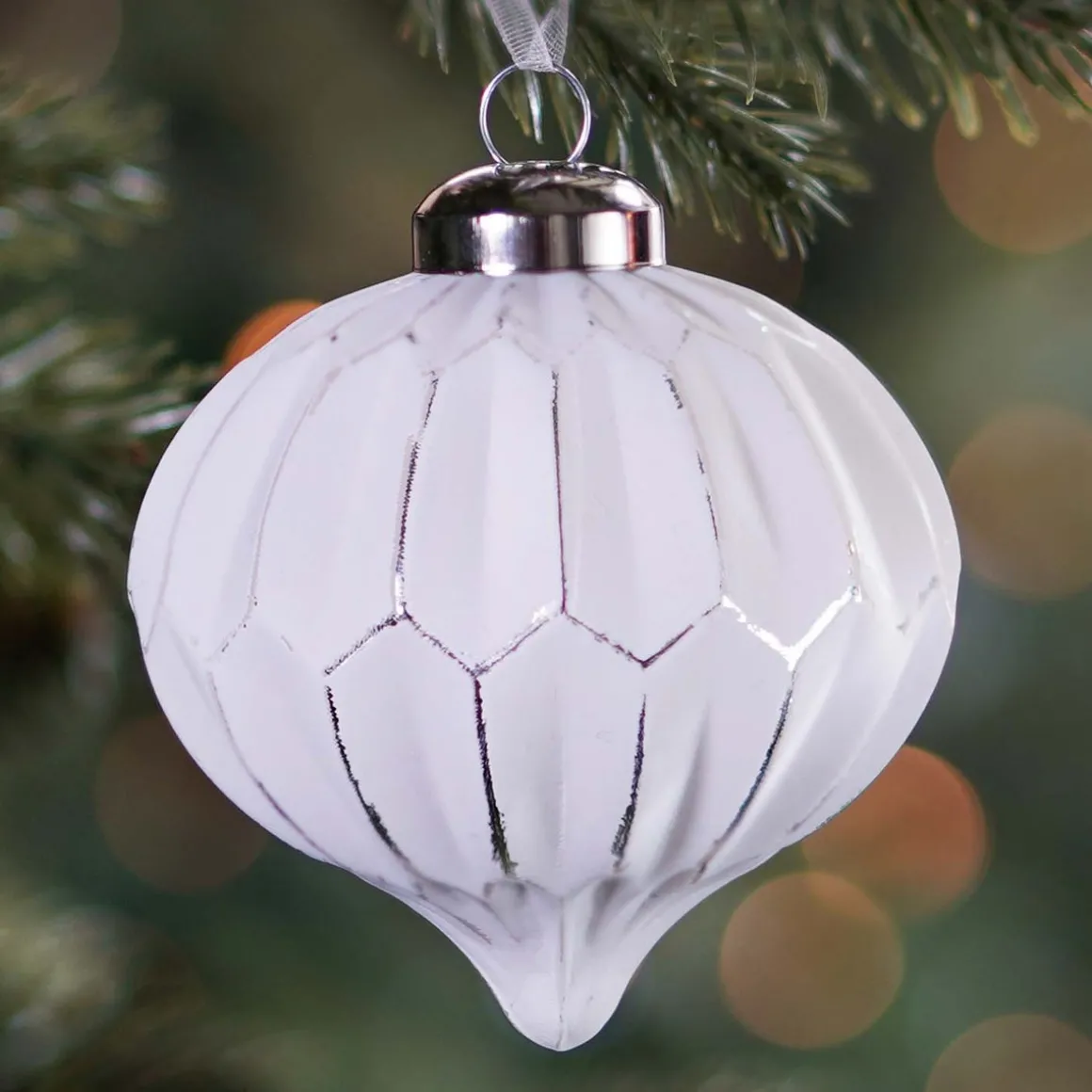 Luxe Glazen Ui Geometrisch 8 Cm Wit