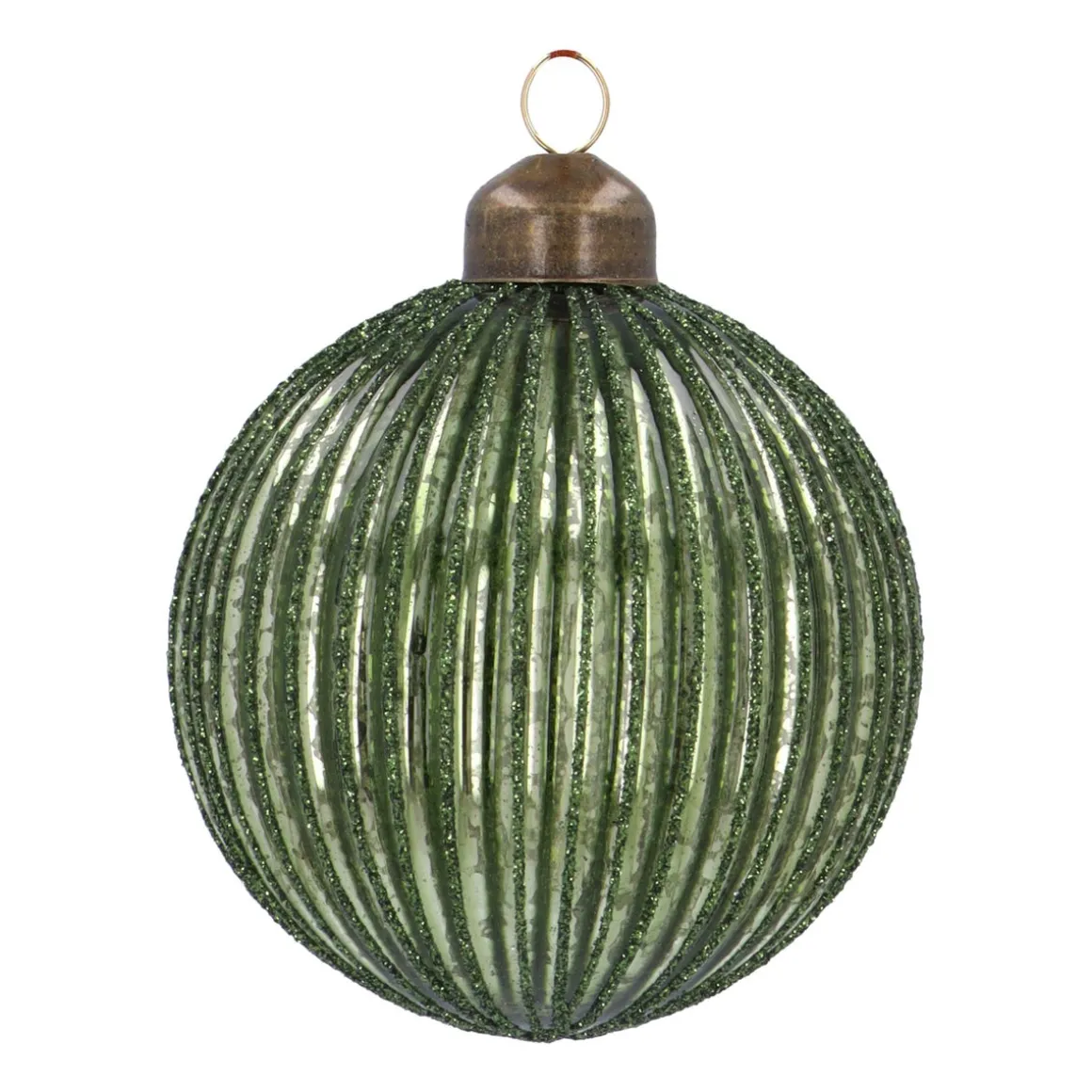 Luxe Groene Kerstbal Met Lampion Reliëf