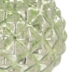 Luxe Kerstbal Antiek Geometrisch | Glas | Groen-goud | 10cm