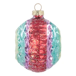 Luxe Kerstbal Met Reflector | Glas | Multi | 8cm