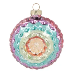 Luxe Kerstbal Met Reflector | Glas | Multi | 8cm