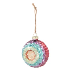 Luxe Kerstbal Met Reflector | Glas | Multi | 8cm