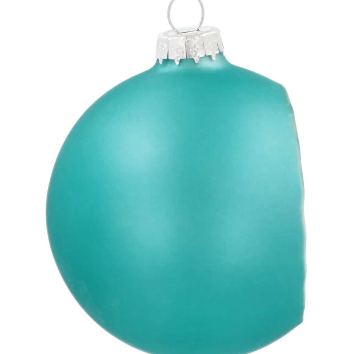 Luxe Kerstbal Met Reflector | Glas | Tealblauw | 8cm